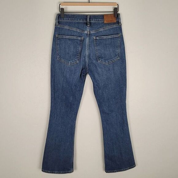 Citizens Of Humanity Size 27 Demy Distressed Tempo Cropped Flare Jeans Blue - Picture 5 of 12